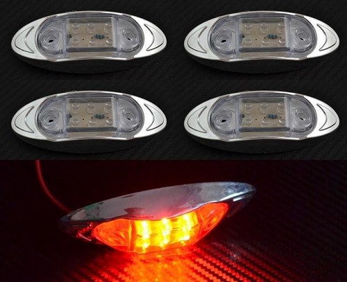 Red 24v led rear side - 4x,