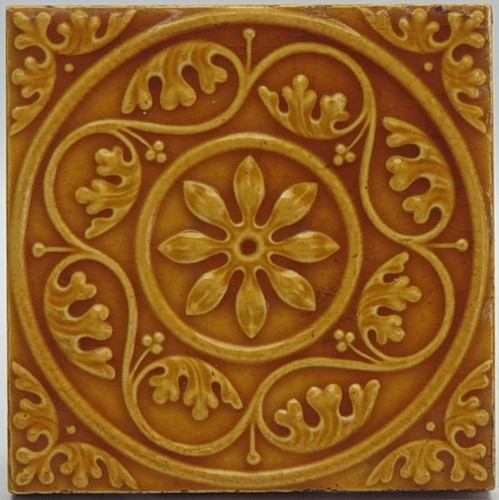 Antique tile floral - antique,