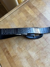Diesel Black Leather Belt Size