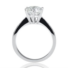 1.10 CT Real Round Cut Diamond Engagement Ring 14K White Gold E-F/SI1
