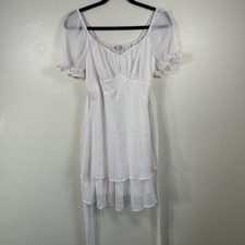 Chic Ivory Ruffled Mini Dress