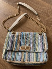 Ladies Chain Handled Handbag Crossbody Or Handbag 10x8x2.5”