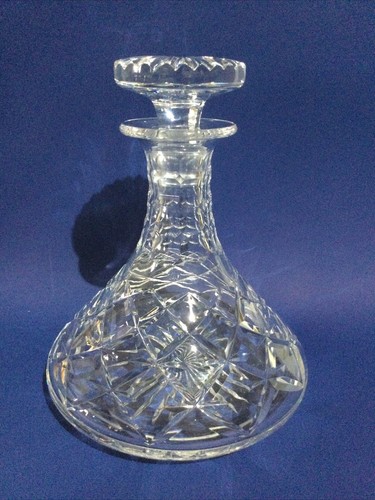 Crystal glass hand cut ships - glass,
