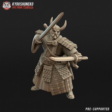 Japanese Ronin Hero, Kyoushuneko, Fantasy Wargames Samurai Warrior Miniature