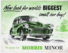 Morris Minor 1954-55 UK Market Foldout Brochure Saloon Traveller Convertible