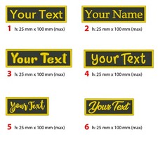 Name Embroidered patch, personalised biker scooter patches tag,custom write