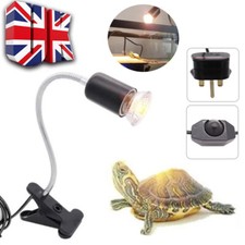 Reptile Heat Light Bulb UVA+UVB Dimmable Tortoise Turtle Holder Lamp Clip