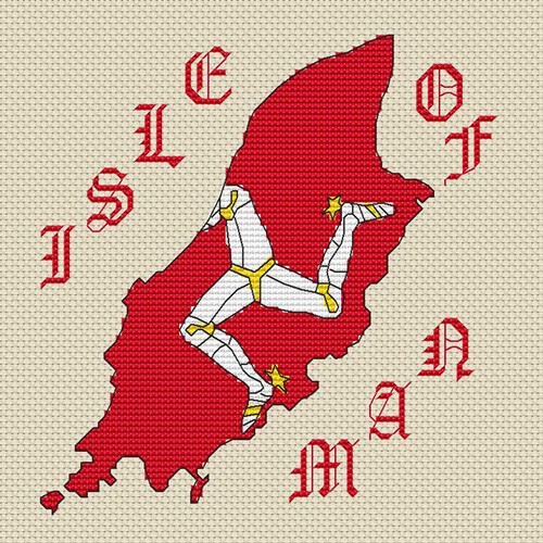 Isle man map flag - man,