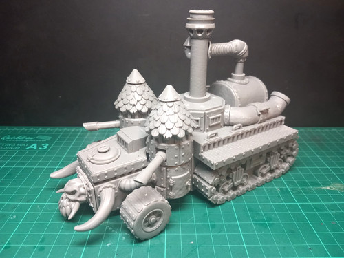 Space orcs skull - skull, hammer