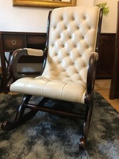 Chesterfiled leather rocking chair