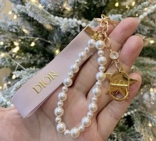 NEW 2025 Dior VIP Gift Pink Holiday Ribbon Key Ring Key Chain Bag Charm gifts