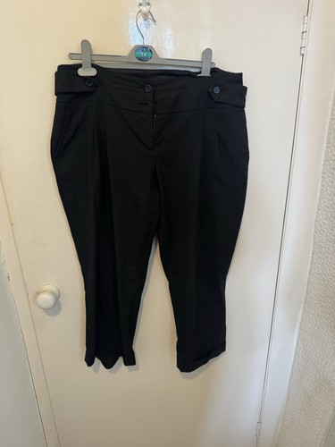 Smart black cropped trousers - trousers,