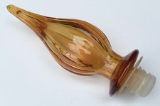 Vintage Amber Glass Genie Bottle Stopper Empoli Italy?