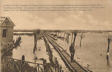 PC50991 Defense of the Yser. Flooded Level Crossing on the Road Ramscappelle Sai