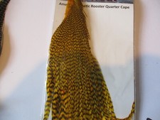 metz premium cock cape yellow grizzle hackle halve fly tying material