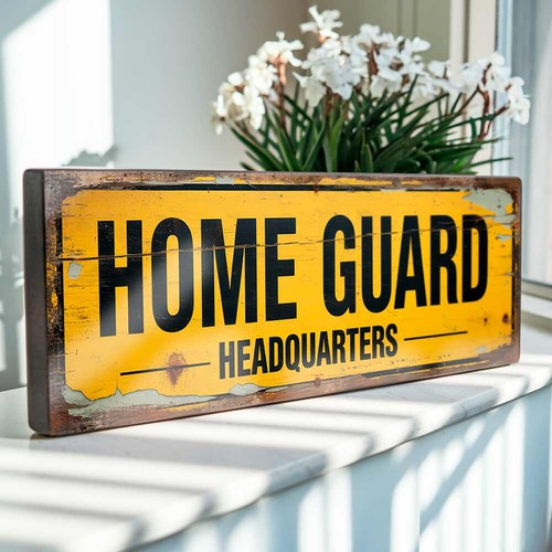Home guard sign headquarters - home,