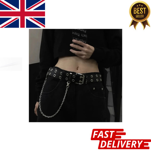 Punk leather waist - punk, rivet
