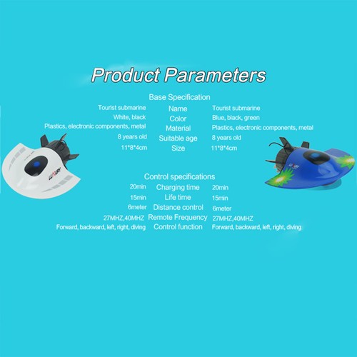 Mini submarine white remote - mini, rc