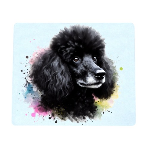 Black poodle dog - black, mat