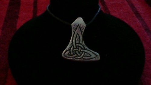 Viking axe head pewter pendant - viking,