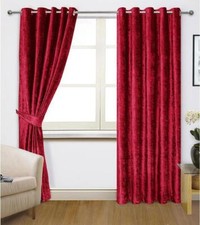 Crushed Velvet Curtains PAIR
