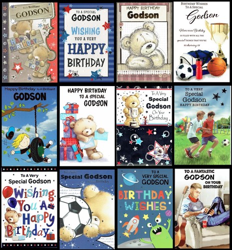 Godson quality birthday card - card, ~
