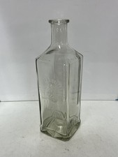 Old Bushmills Distillery Triple Distilled Empty Glass Pictorial Bottle 10” Tall