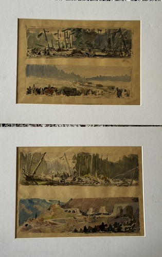 Original ww1 war watercolour - original,