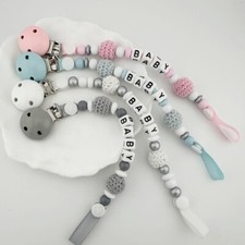 Personalised dummy clip - dummy, wooden