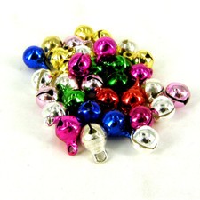 Small Jingle Bells all colours 6mm packs of 100 for Christmas