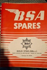 Original BSA DBD34 500cc Gold Star Spares / Parts List Catalogue BSA No.  (v)