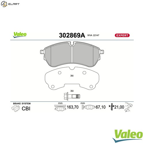 Brake pad set disc - set,