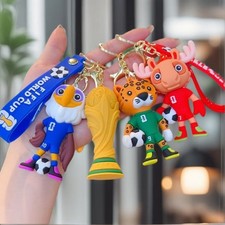 Mascot Pendant 2026 World Cup Keychain Football Memorabilia Keyrings Fans Gifts