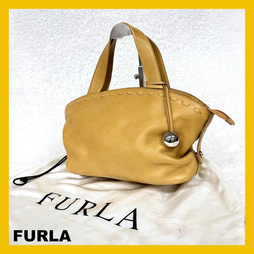 Furla handbag beige leather - furla,