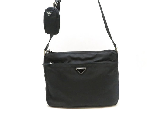 Prada shoulder bag black nylon - prada,