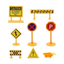 8PCS Doll House City Road Sign