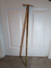 1960s/70s Vintage Souvenir Ice Pick Walking Stick Metal European City Badges