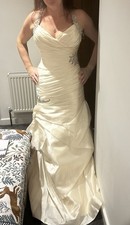 Pronovias Ex Sample Size 12 UK Ivory Wedding Dress Very Flattering Style