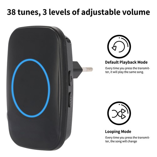 Wireless music led doorbell - music,