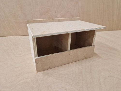 Double bay plywood nest boxes - plywood,