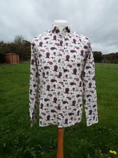MERC LONDON Retro Mod Cotton Paisley Kean Long Sleeve Shirt M New RRP £54.99