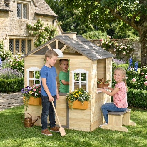 Kids wooden playhouse - kids, outdoor