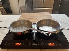 Chefmaster HEA517 3KW Double Induction Hob Black