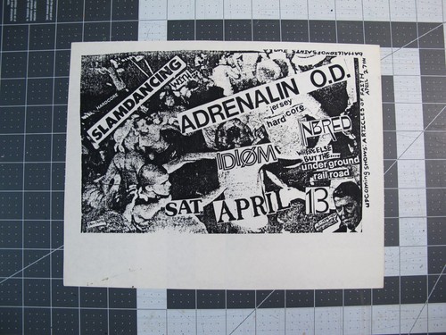 Vtg punk hardcore - punk, flyer