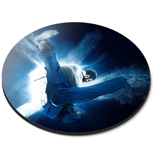 Round mouse mat - mouse, judo
