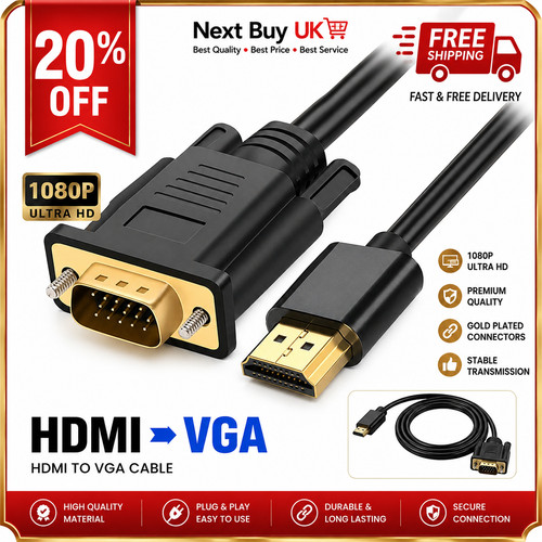 Hdmi vga cable - 1.8,