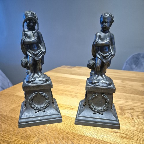 Pair 19th century bronze - pair,