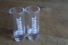 2 x Absolut Vodka Thick Glass