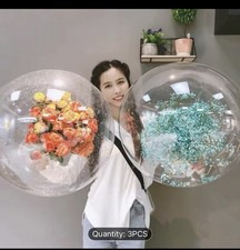 3Pack 30" Clear BOBO Balloons