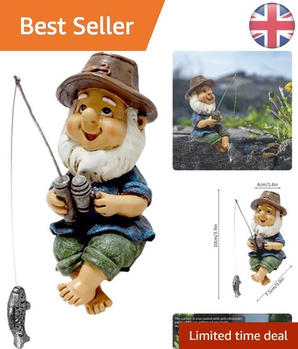 Whimsical fishing gnome - fishing,